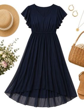 Torrid Black Challis Midi Dress Plus Size Boho Romantic Flowy Womens 2X in NWT